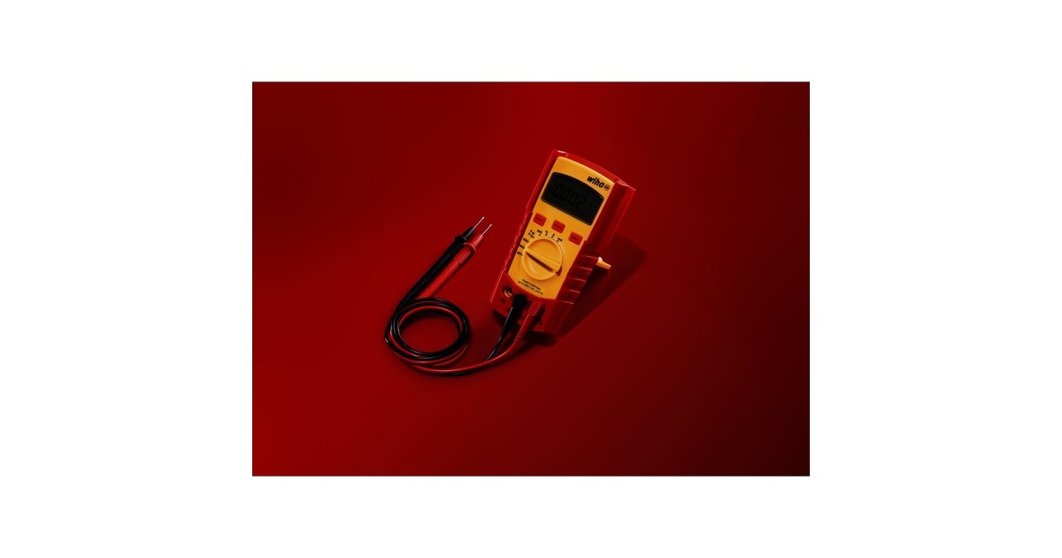 WihaDigitale multimeter tot 600 V AC, CAT IV meetapparaat  (Rood/geel)
