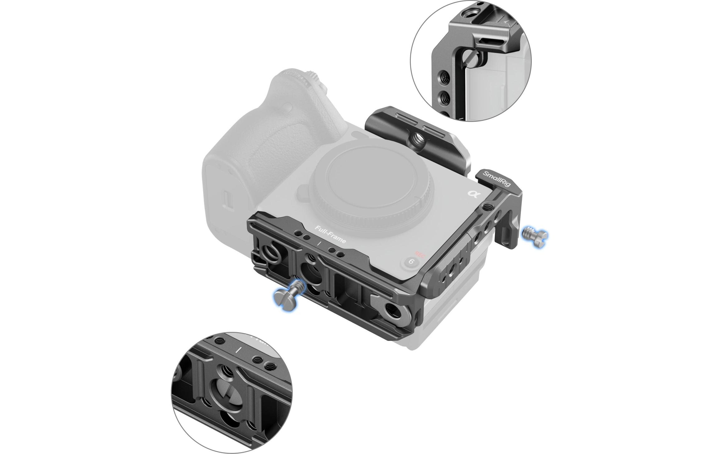 HawkLock Quick Release Half Cage für Sony FX3 / FX30Schützt die Kamera und bietet Anschlussmöglichkeiten