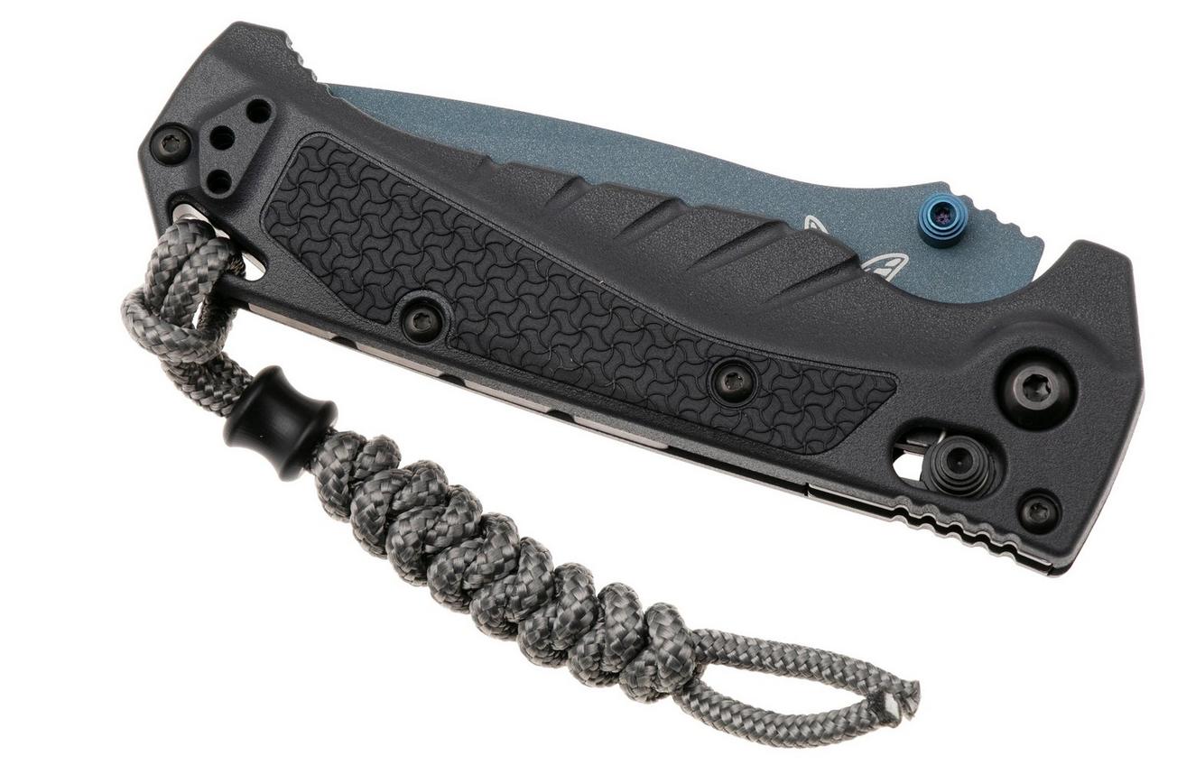 Benchmade Mini Adira 18065BT-01 Blue Titanium Cerakote CPM MagnaCut, Tempest Gray Grivory zakmes
