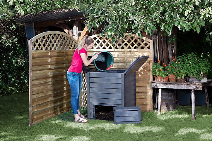 Composteur Garantia Thermo-Wood brun 400L