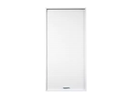 Armoire de cuisine large à rideau blanc Couna L 60 x H 124cm