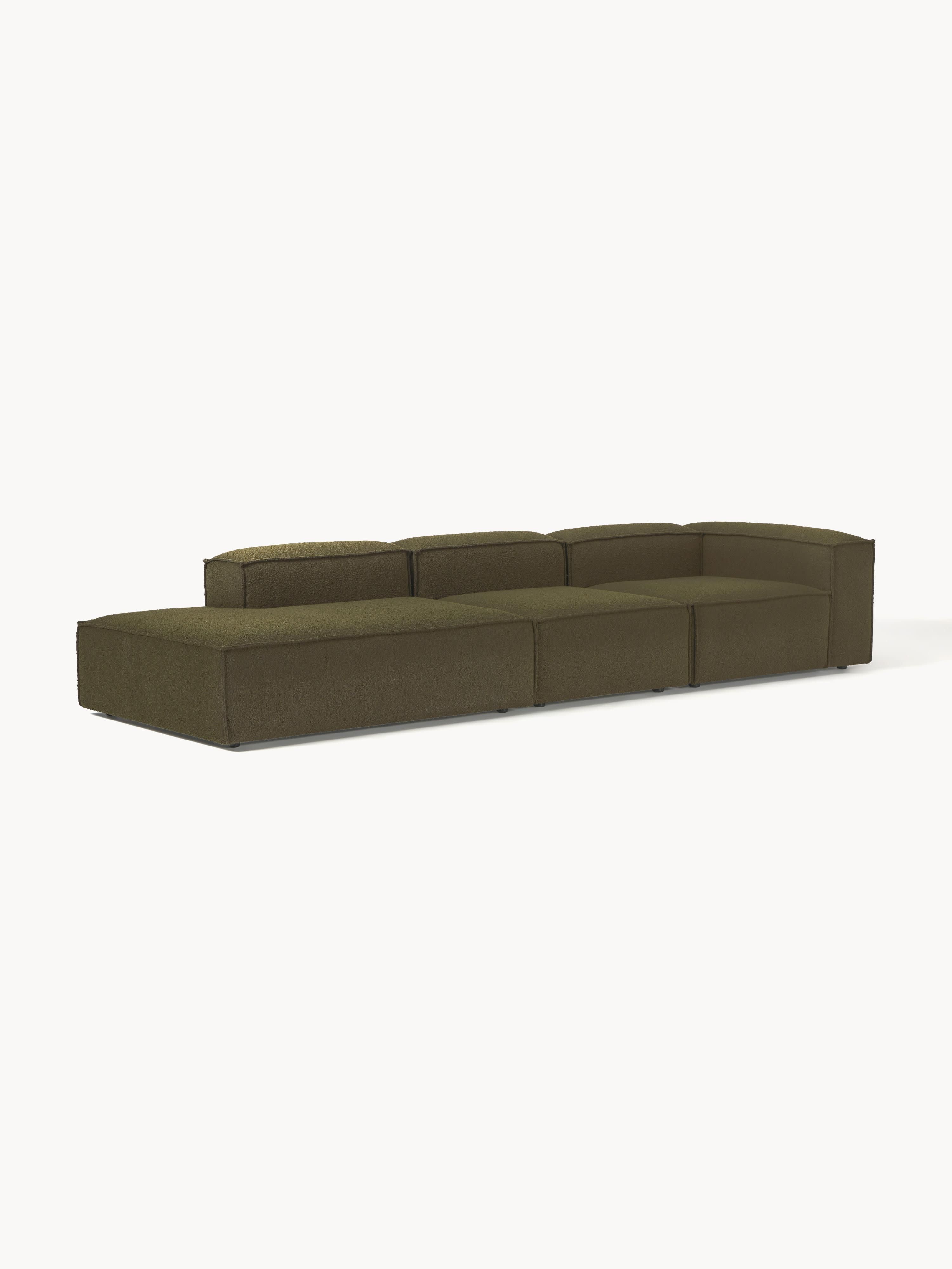 Modulaire XL chaise longue Lennon uit bouclé