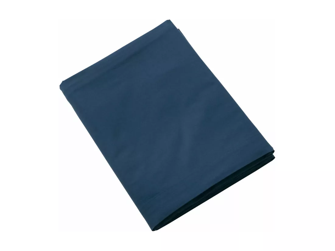 Drap plat coton lavé - SOMEO Bleu marine 240x300 - CELESTE