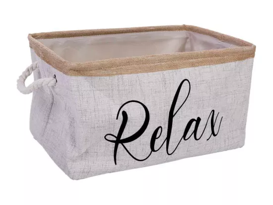 Panier de rangement en tissu 36x24x20