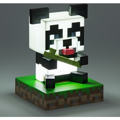 Minecraft Panda lampe - sort og hvid