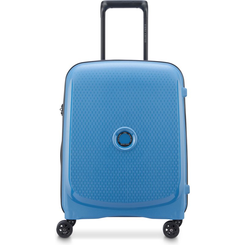 Belmont Plus Valise cabine Slim 4 doubles roues 55 cm bleu zinc