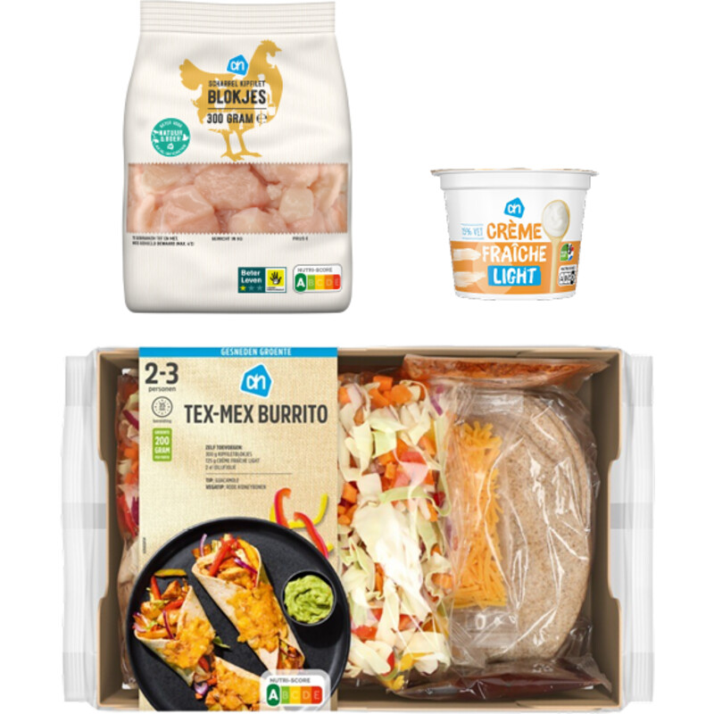 AH Gesneden Tex Mex Burrito's Verspakket