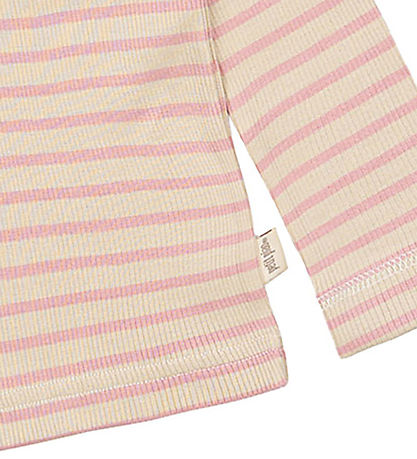 Petit Piao Bluse - Rib - Modal - Hell Rose/Dark Off White