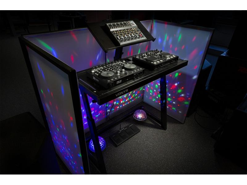 Vonyx Mobiler DJ Stand DB10 Mobiler DJ Tisch mit Laptop Halter