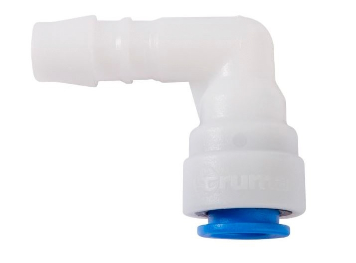Winkelanschluss blau für Wasserschlauch 10mm