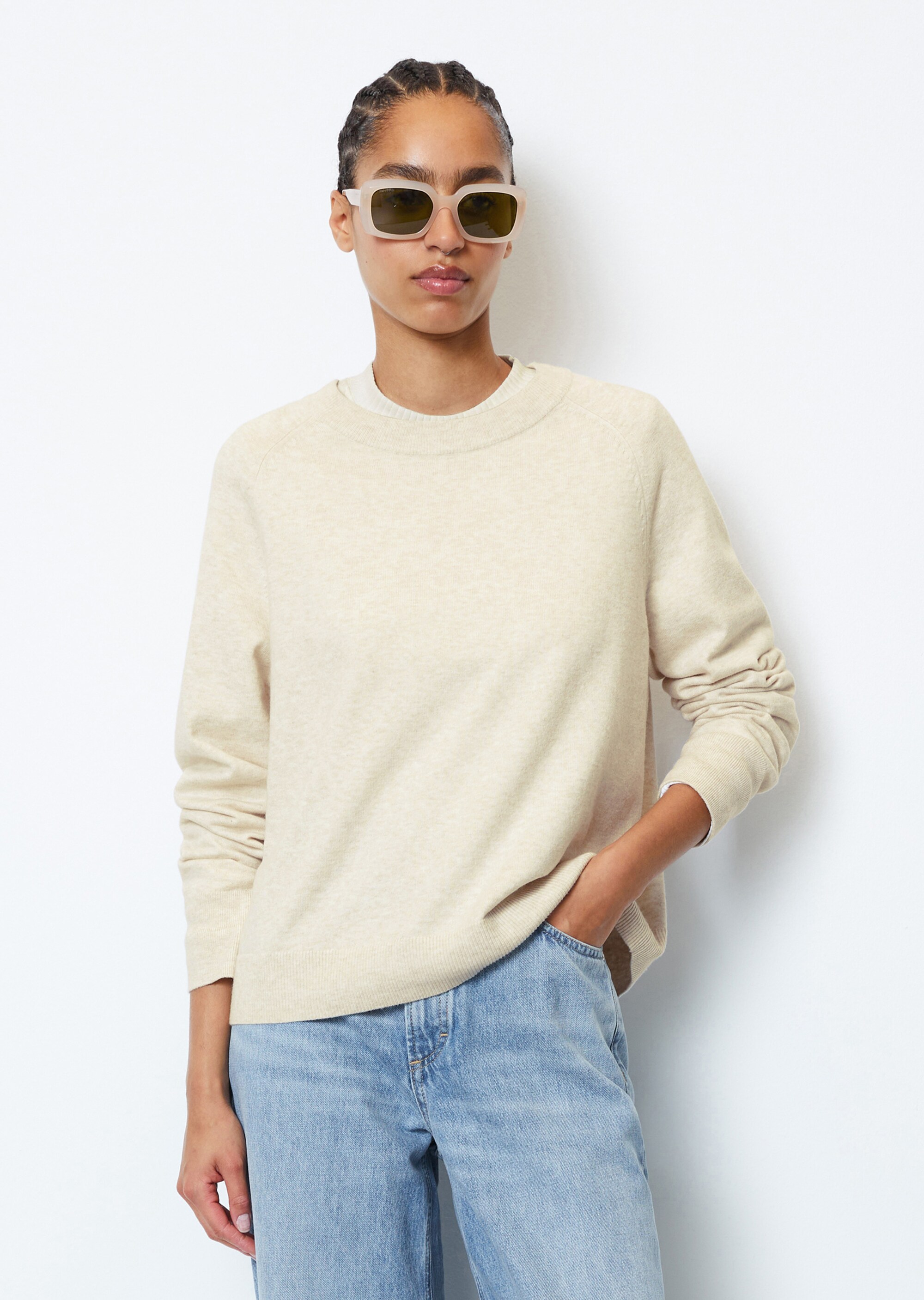 Basic Pullover regular aus Soft-Cotton-Stretch