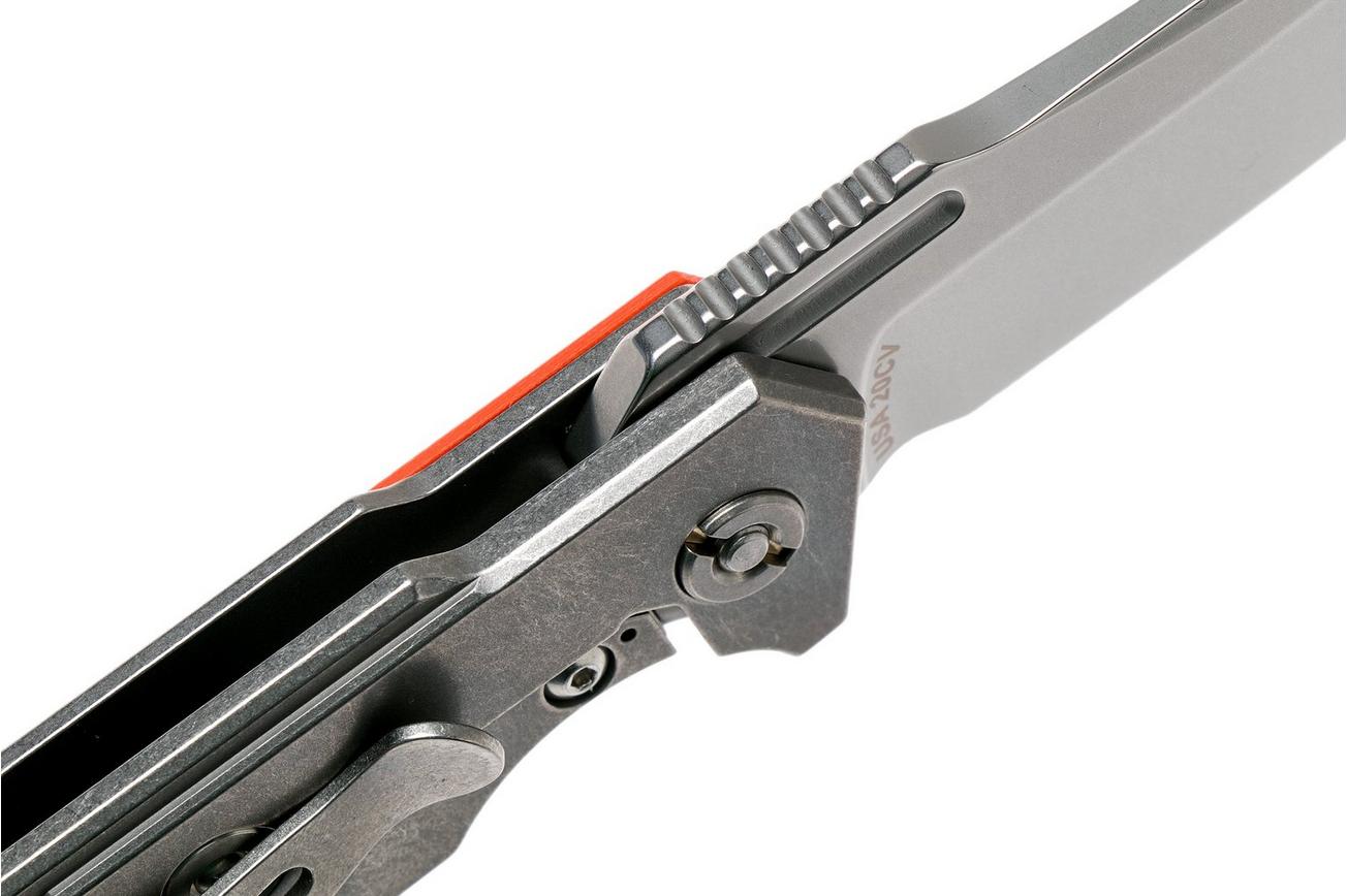 Rick Hinderer Half Track Gen 2, Spearpoint 20CV, Orange G10, zakmes