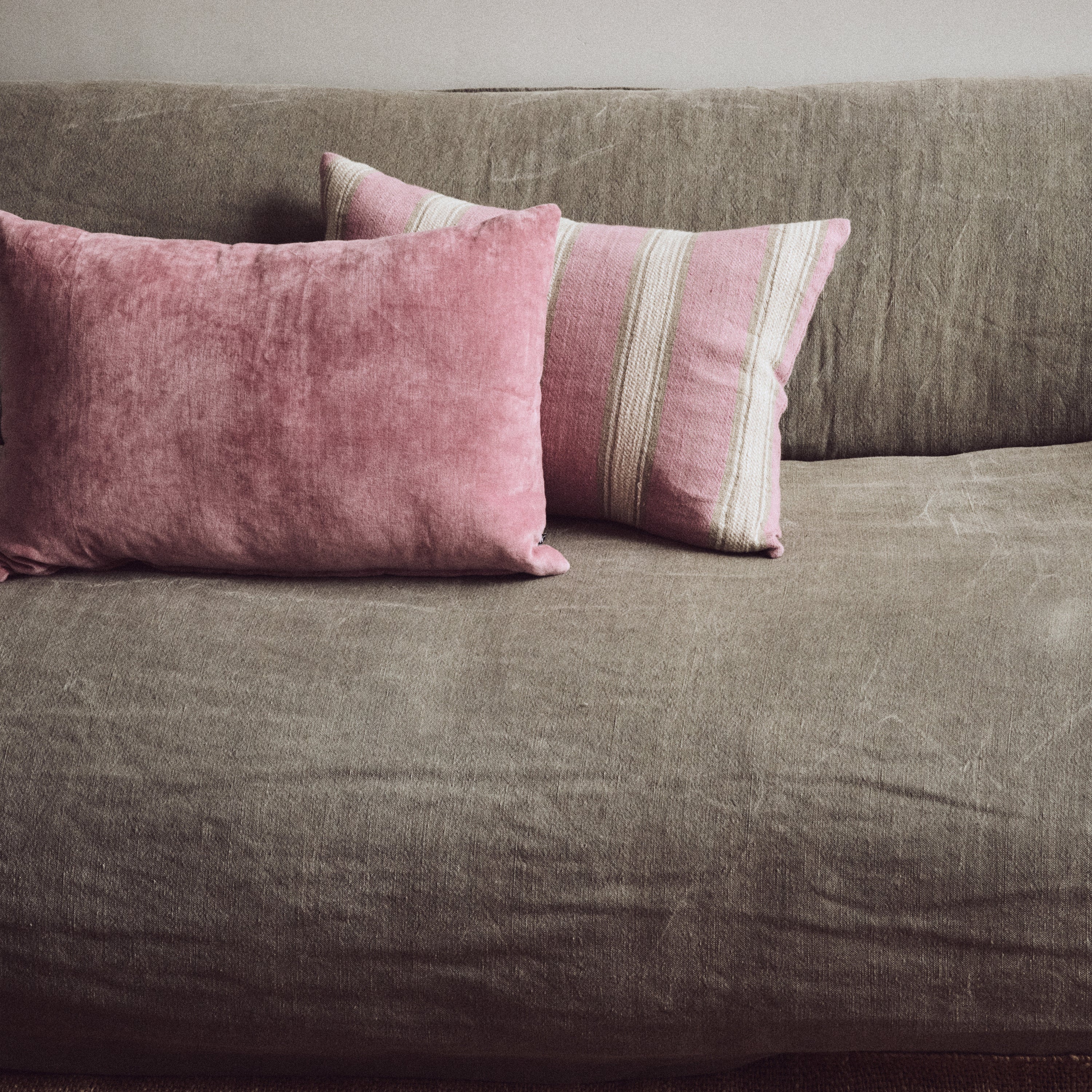 HKliving Woven Striped Sierkussen 40 x 60 cm - Blush