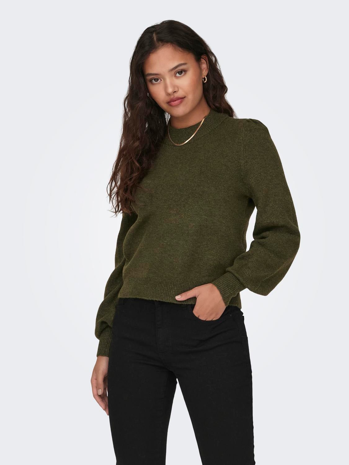 JDYRUE Strickpullover Dark Olive