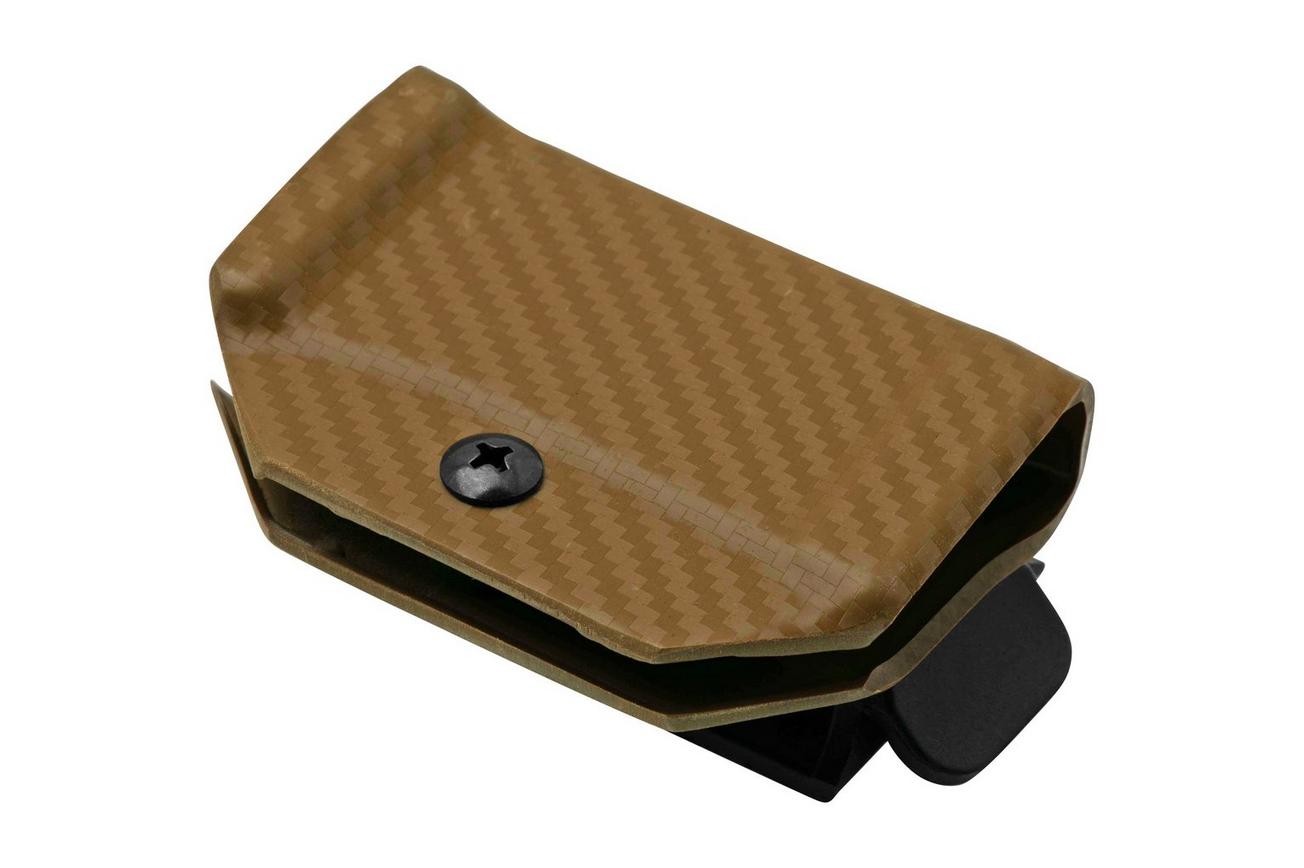 Clip And Carry Kydex Sheath Victorinox Spirit, Carbon Fiber Brown VSPIRIT-CF-BRN riemholster