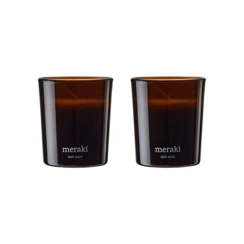 Meraki Duftlys Dark Wood - 60 g.