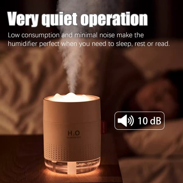 INF Ultralyd-luftfukter 500 ml med LED-belysning