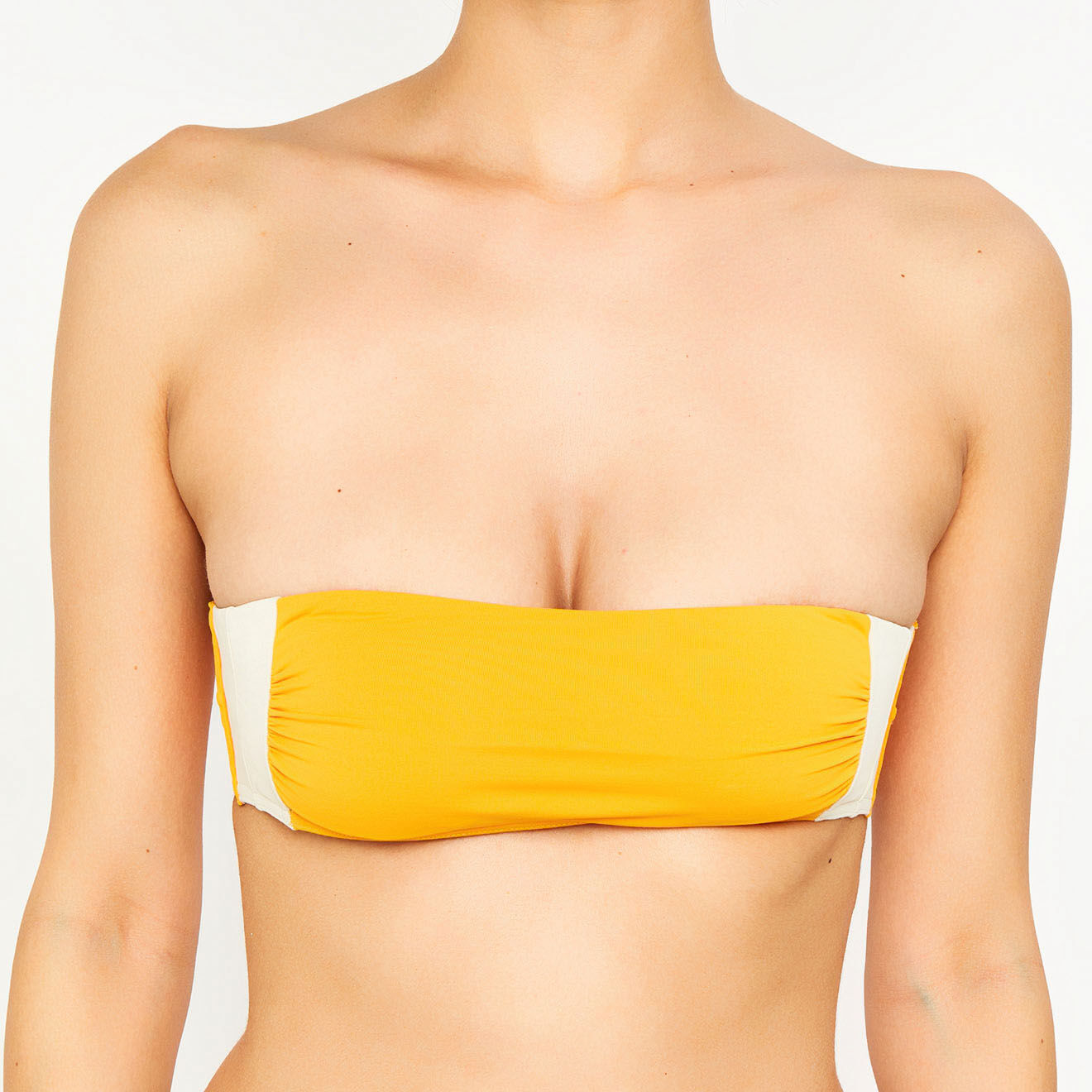 Iodus Haut de maillot de bain Bermeo jaune/blanc