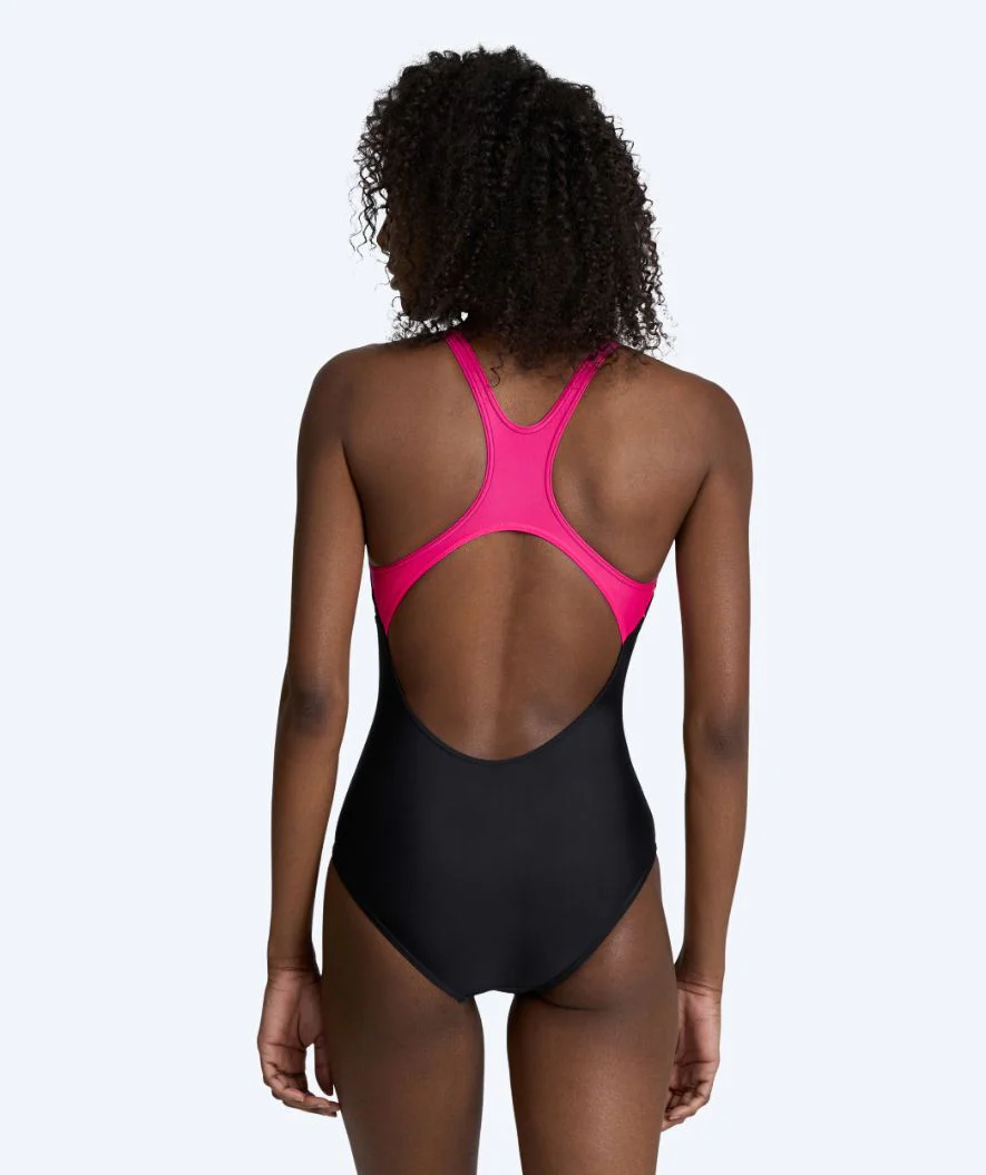 Arena badedragt til damer - Swim Pro Back Graphic - Sort/gul