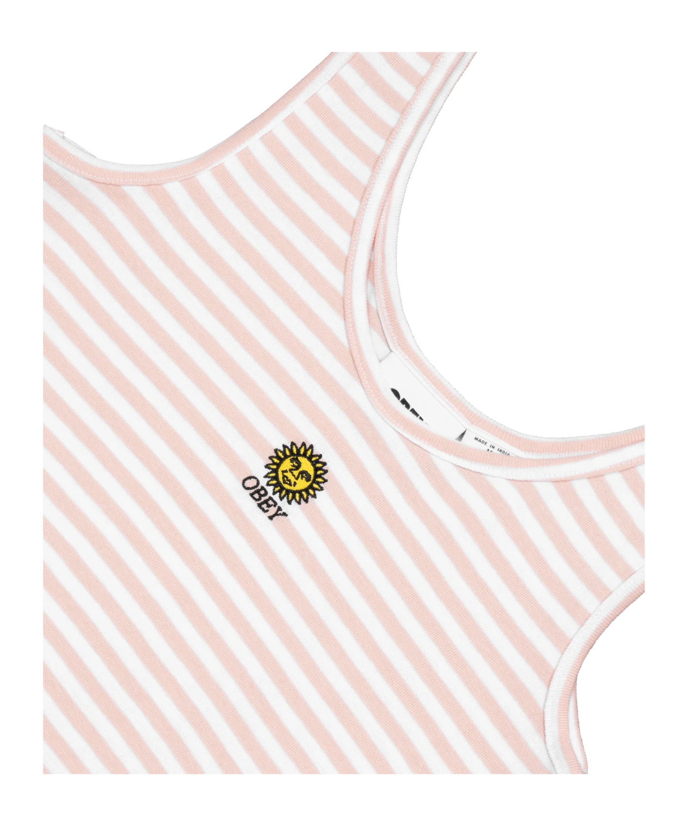 Obey Sunny Stripe Tanktop Damen Rosa