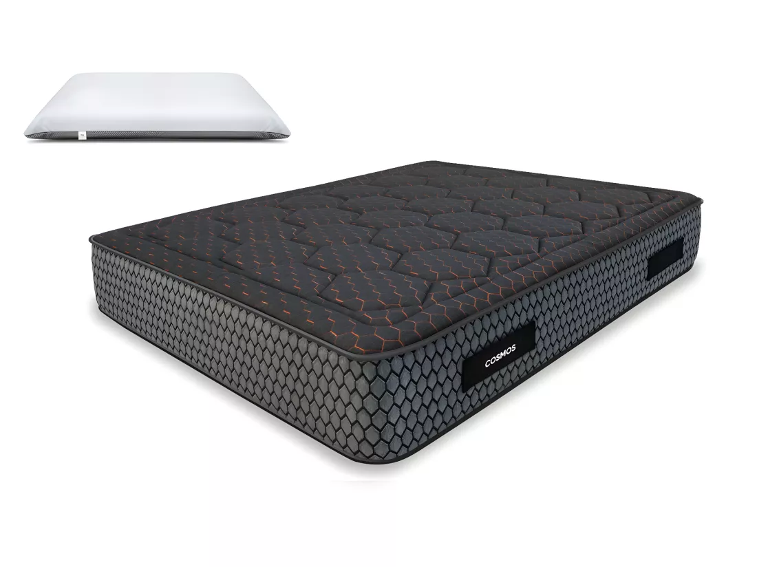 Matelas Cosmos Black mémoire de forme - 28 cm - 90x190cm avec 1 Oreiller viscoélastique 60x60cm