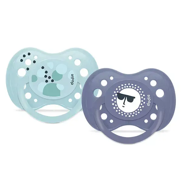 Dodie Sucette Anatomique +18m Bleu Lot de 2