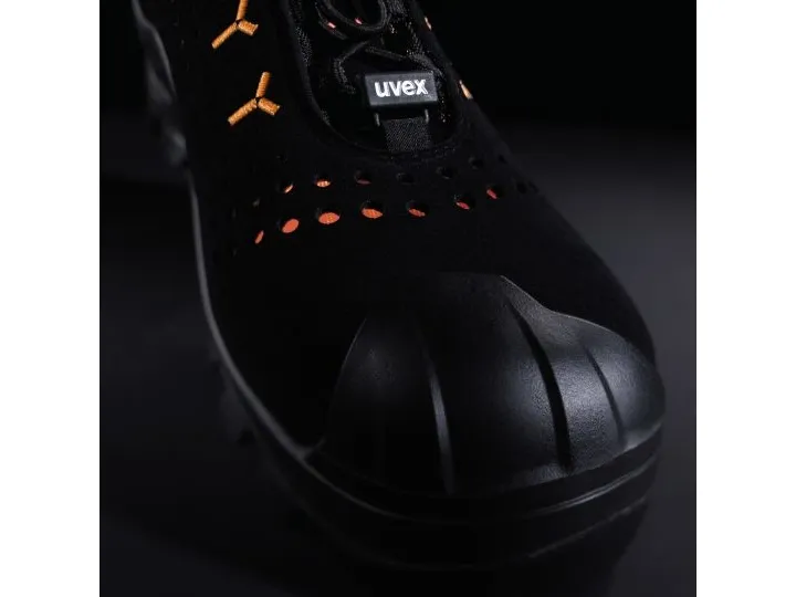 Uvex 65022, Unisex, Voksen, Sikkerhedssko, Orange, Sort, ESD, S3, SRC, Hurtig luk snørebånd