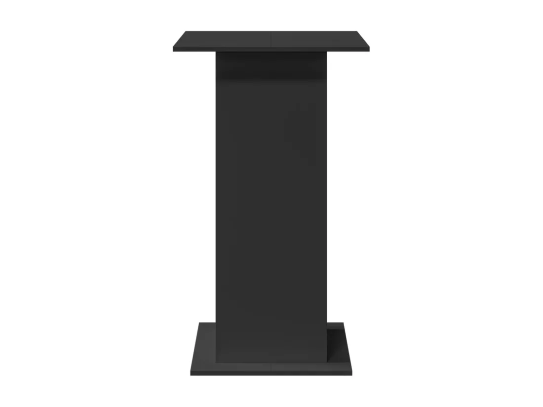 Table de bar avec rangement noir 60x60x102 cm bois d’ingénierie