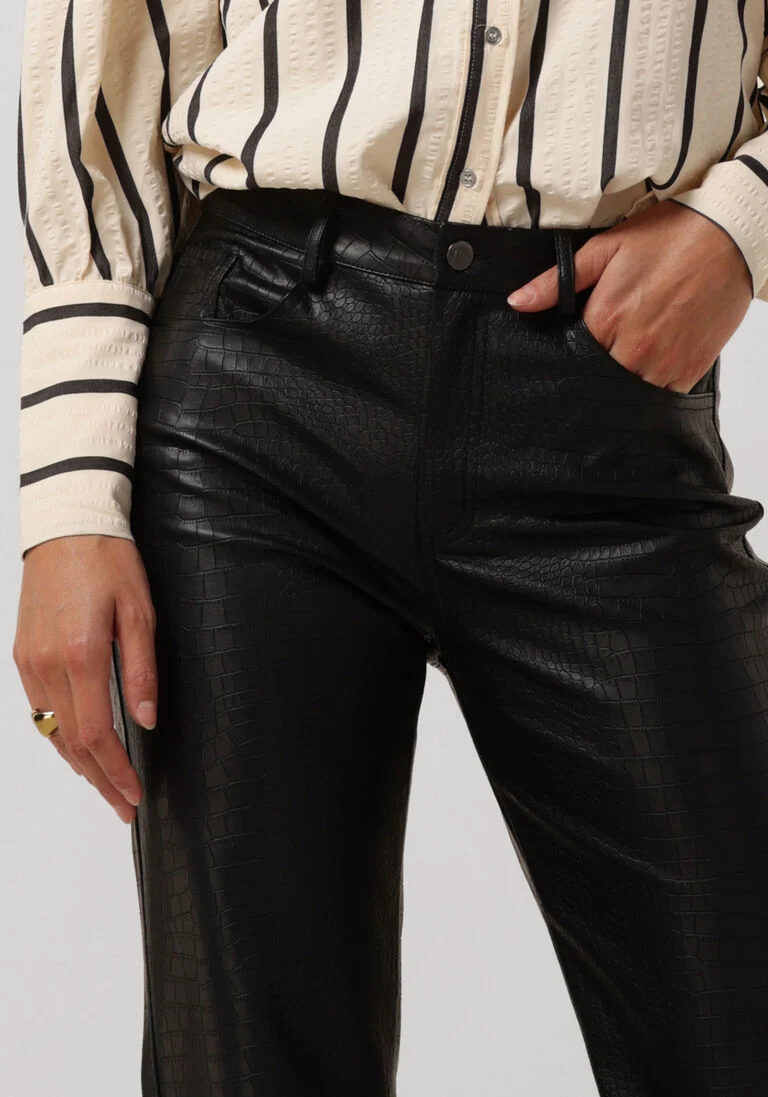 CO\\'COUTURE zwarte co'couture pantalon cobina croc pant