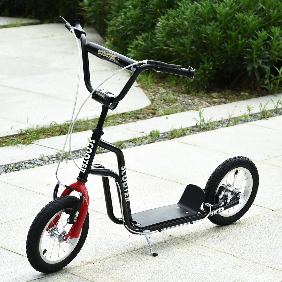 HOMCOM Kinderroller mit höhenverstellbaren Lenker schwarz