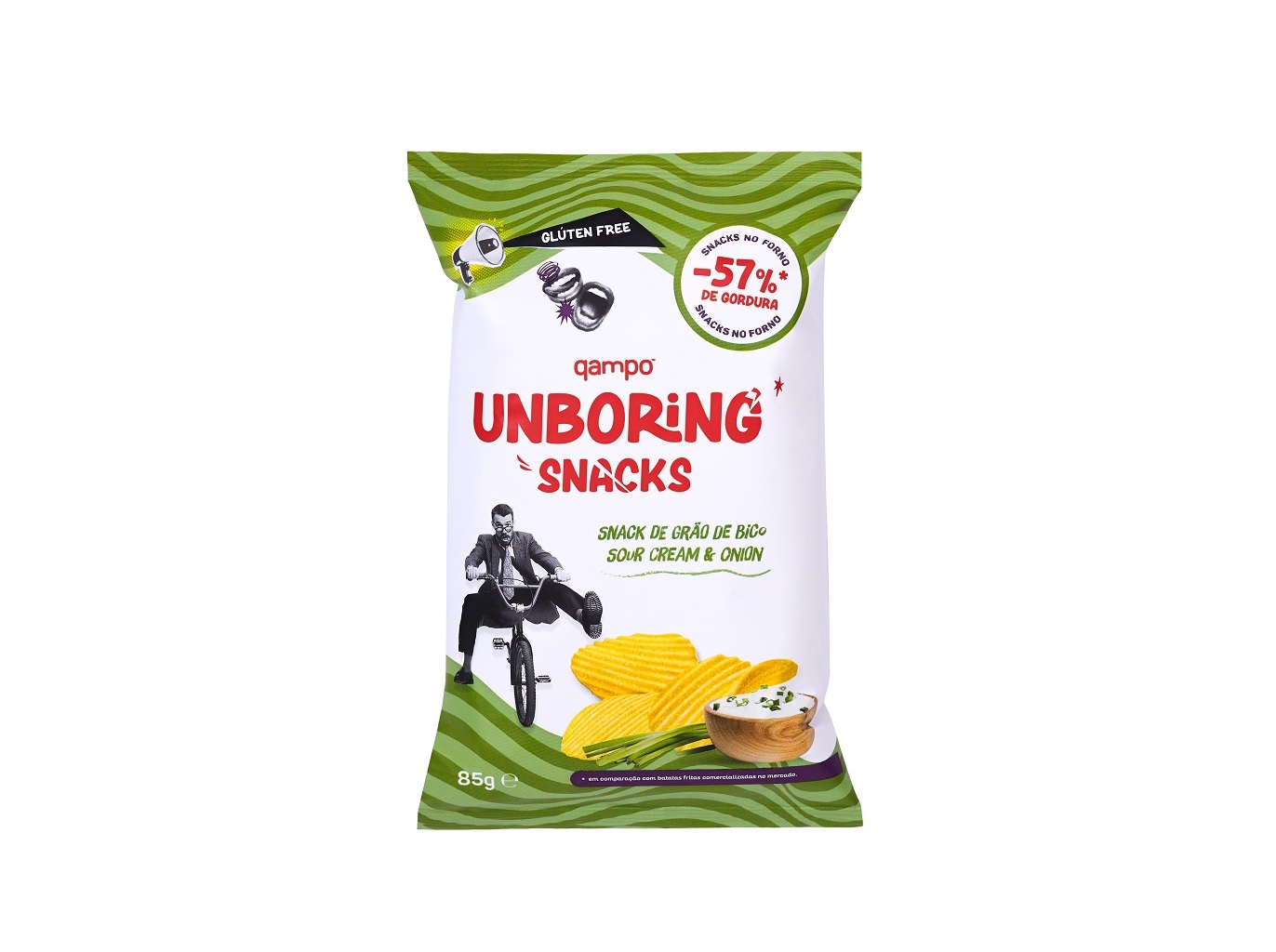 SNACKS - VEGETAIS QAMPO SOUR CREAM & ONION 85GR