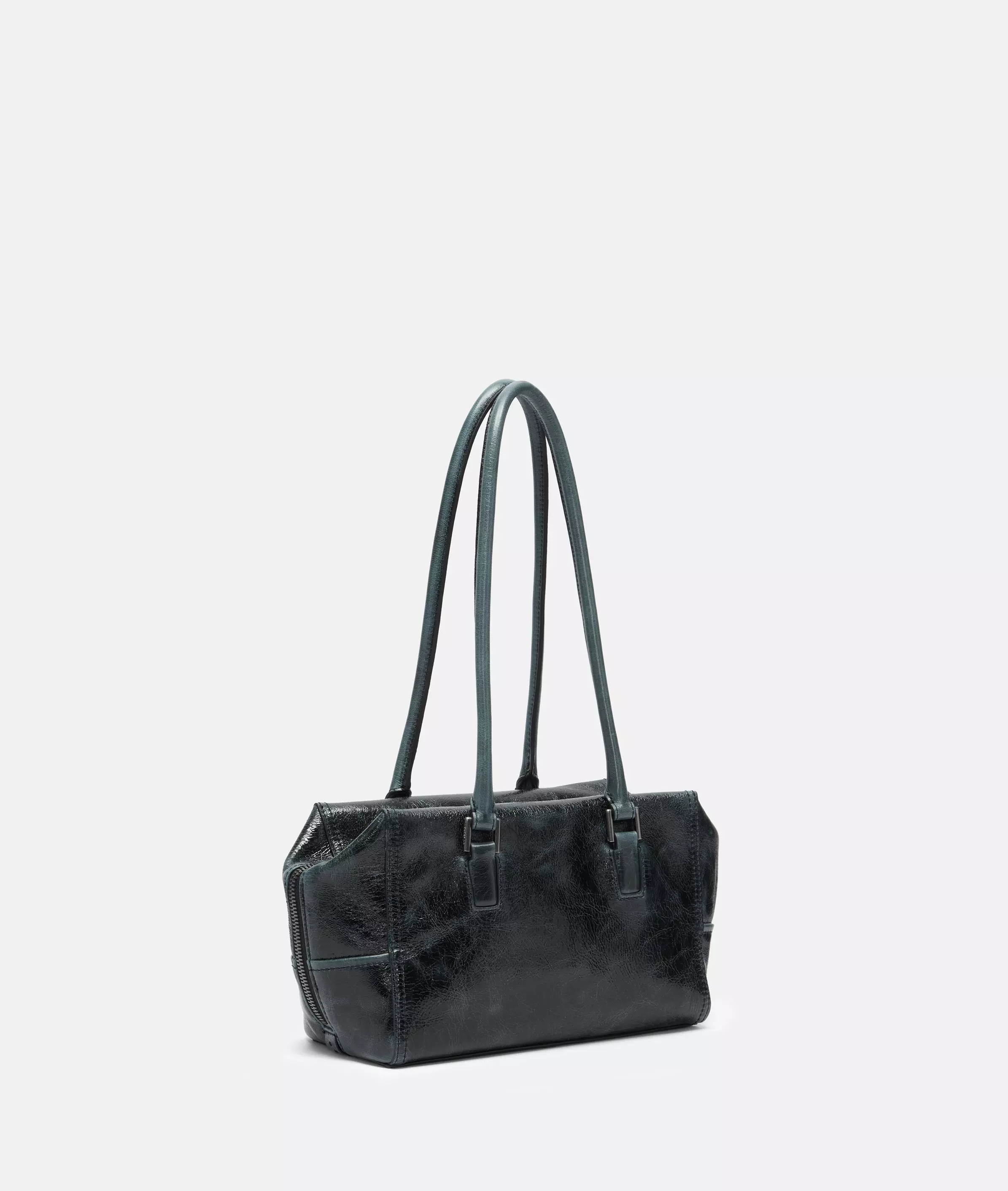 Archive Kayla Satchel S Handy leather shoulder bag with glossy finish