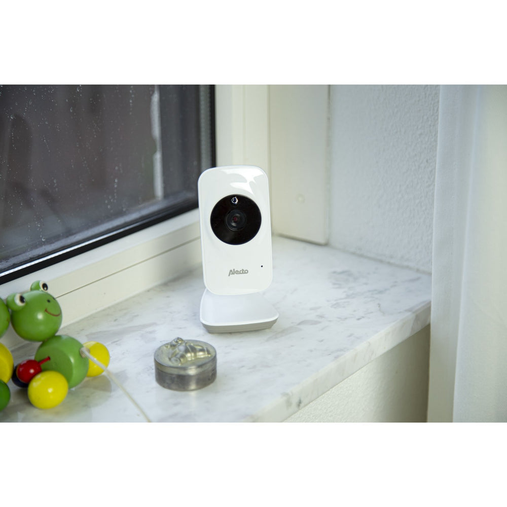 Køb Alecto White/Taupe Video Babyalarm 2,4 Tommer Farve Display