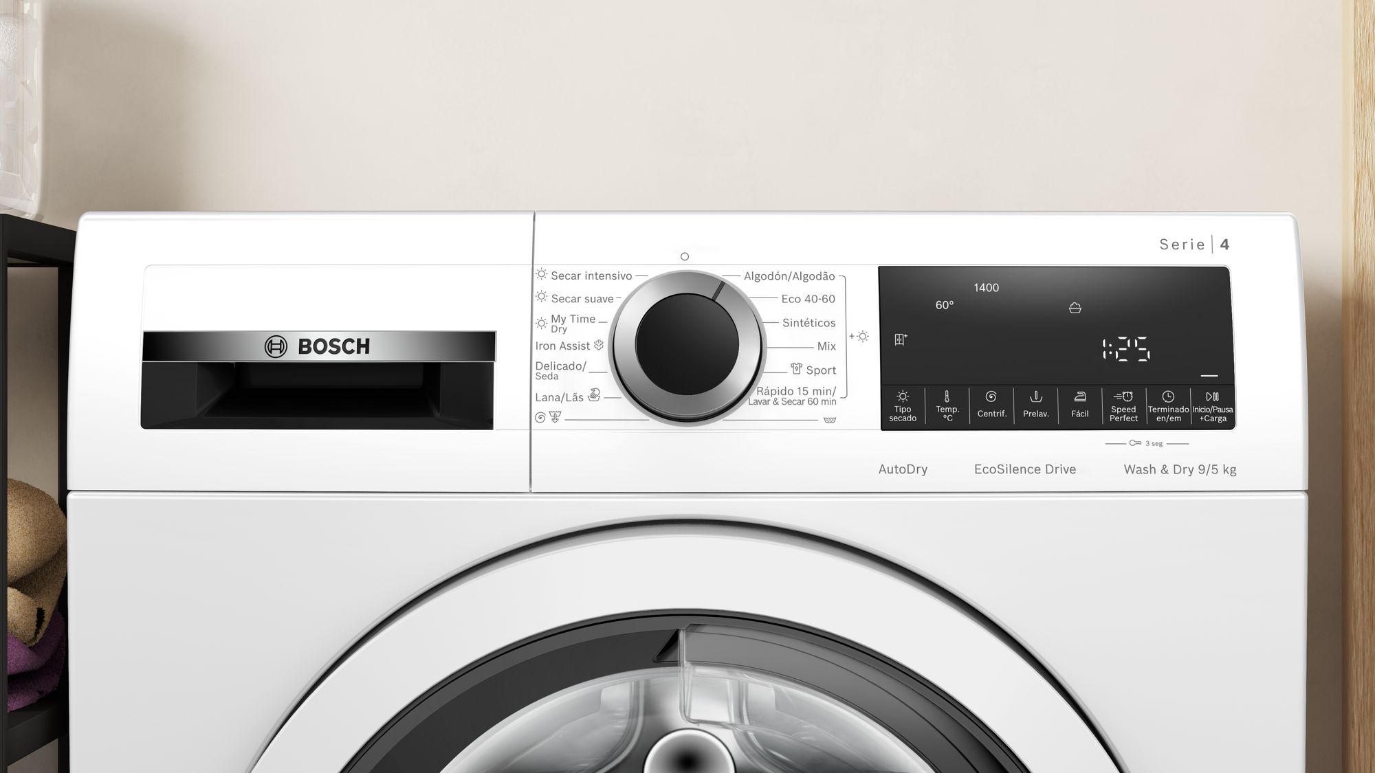 Lavadora-secadora Série 4 9/5 kg 1400 rpm WNA13401ES