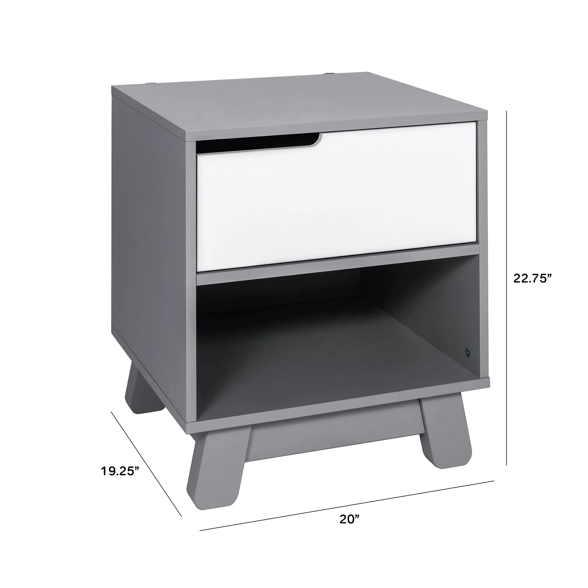 Babyletto Table de Nuit Hudson avec port USB -  Blanc