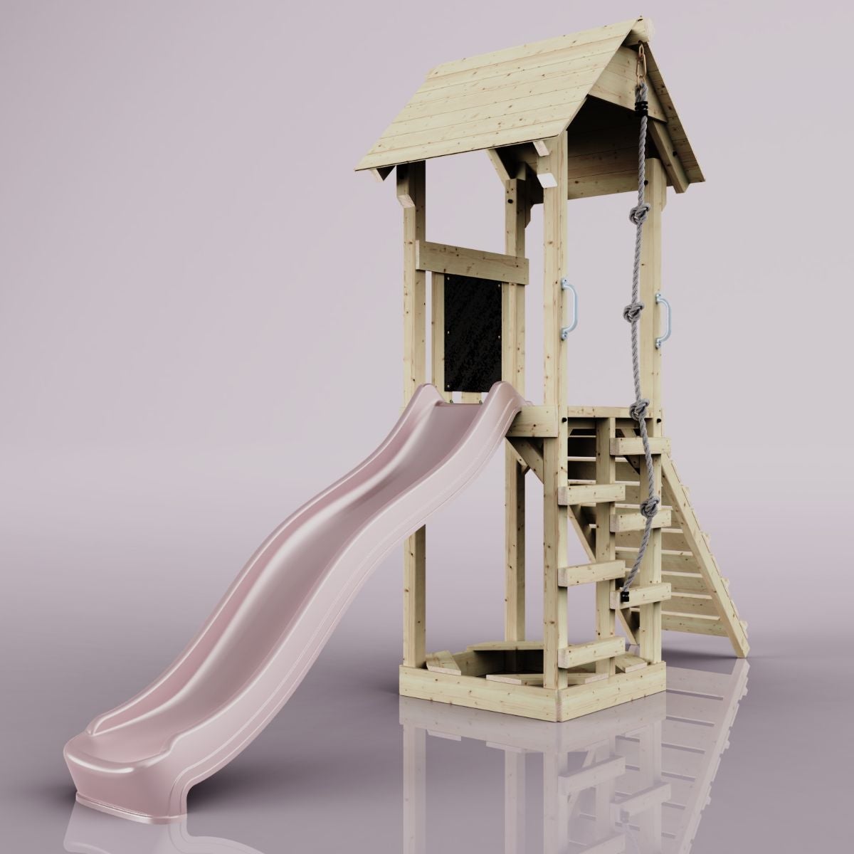 PolarPlay Lillehammer houten speeltoren in roze