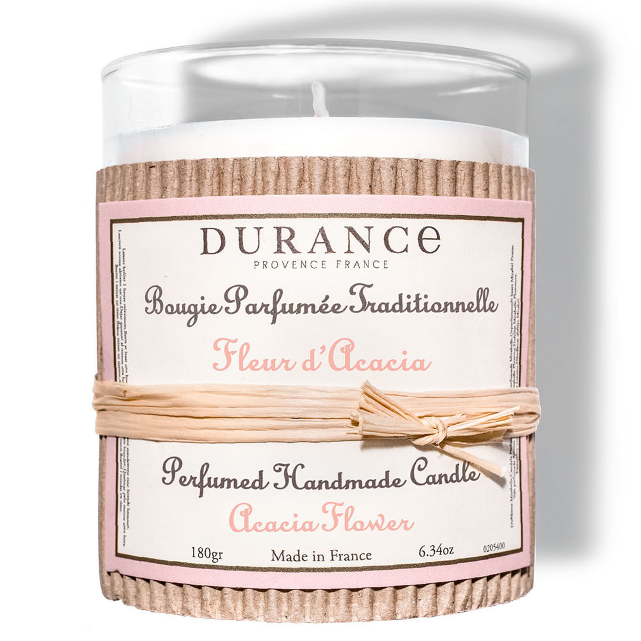Durance Bougie parfumée traditionnelle Fleur d'Acacia - 1 mèche 40h