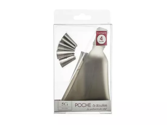 Poche à Douille & 4 Embouts 