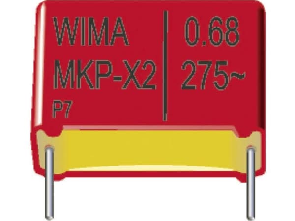 Wima MKP-X1R 1,2uF 20% 440V RM 27,5 1 stk MKP-foliekondensator med radial tråd 1.2 µF 440 V/DC 20 % 27.5 mm (L x B x H) 31.5 x 17 x 34.5 mm