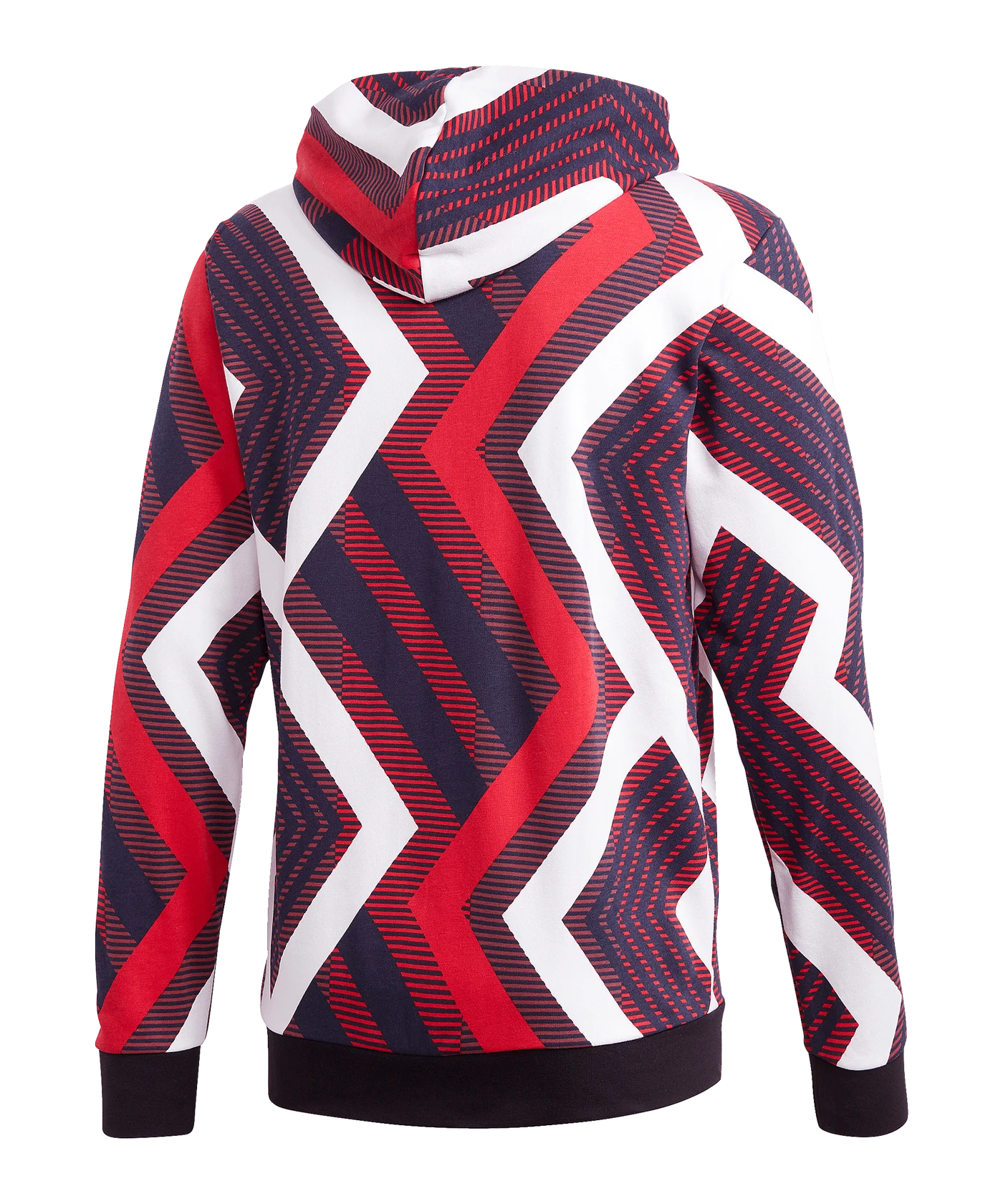 adidas Allover Print Hoody Weiss Rot Blau
