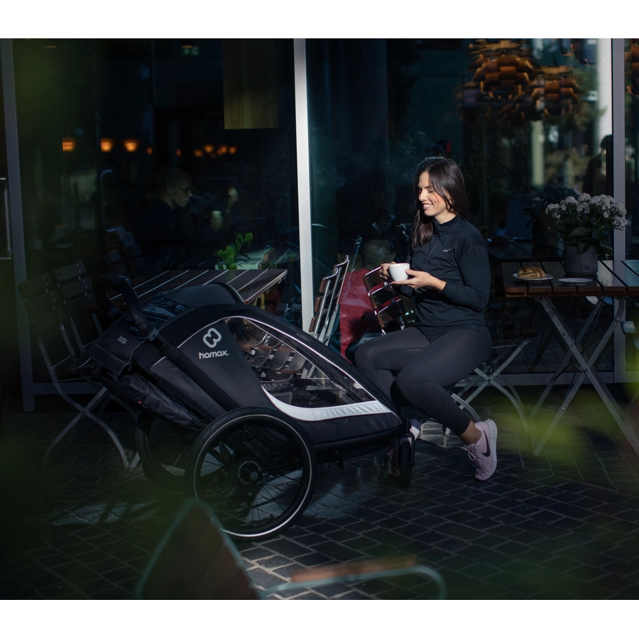hamax Kinderfahrradanhänger Cocoon ONE Einsitzer greyblack