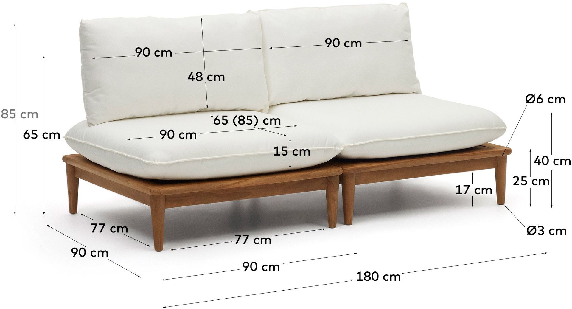 Kave Home   Portitxol (Set 2) Tuinstoel