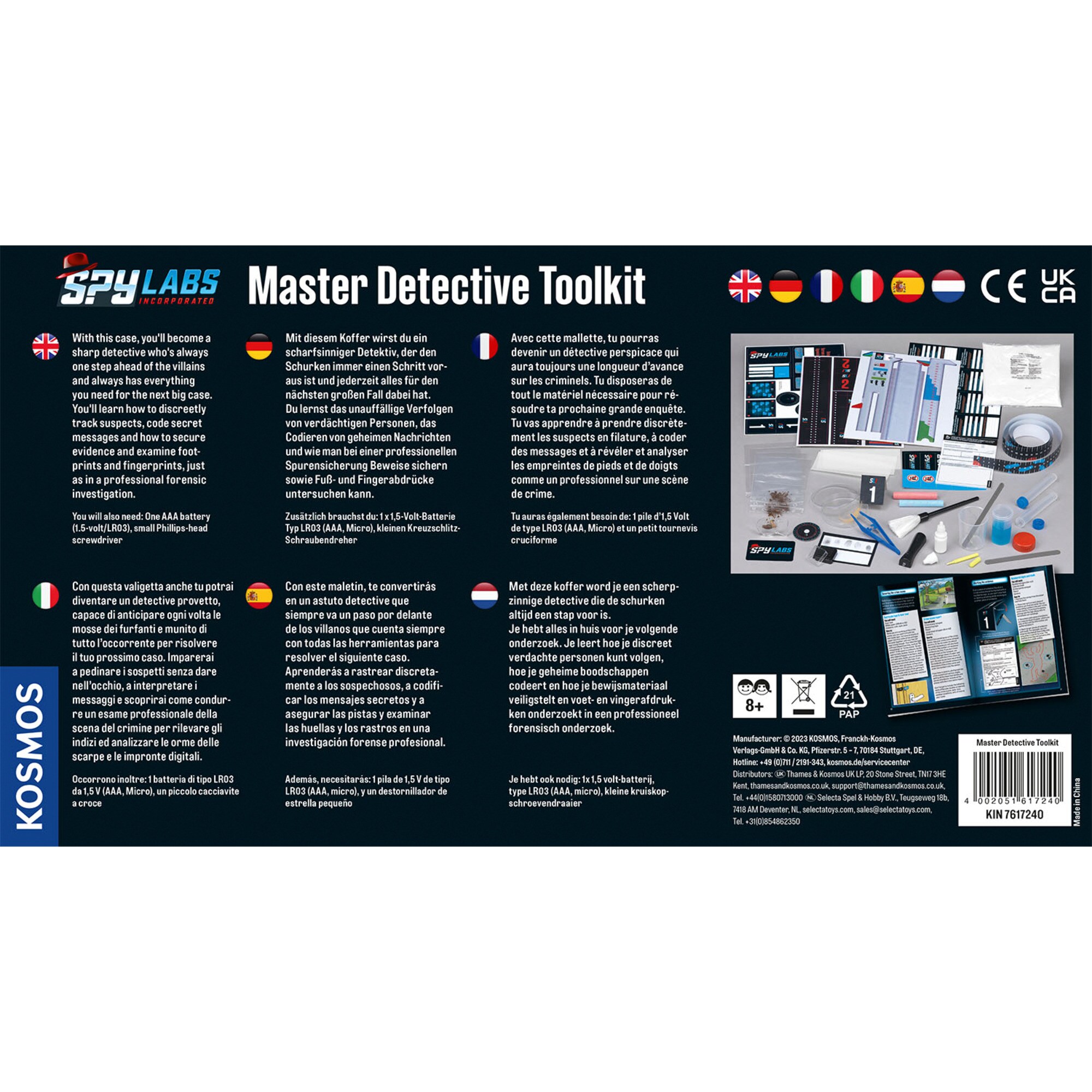 Kosmos Detektiv-Sets Spy Labs Incorporated Master Detective Toolkit V1