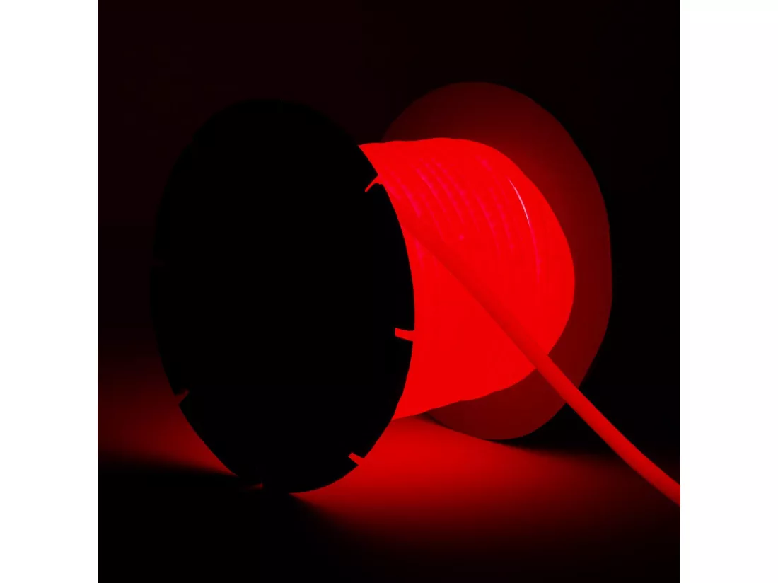 Bobine Gaine Néon LED Dimmable 220V Circlaire SFLEX14 50 Mètres IP65 Coupe 100 cm Rouge