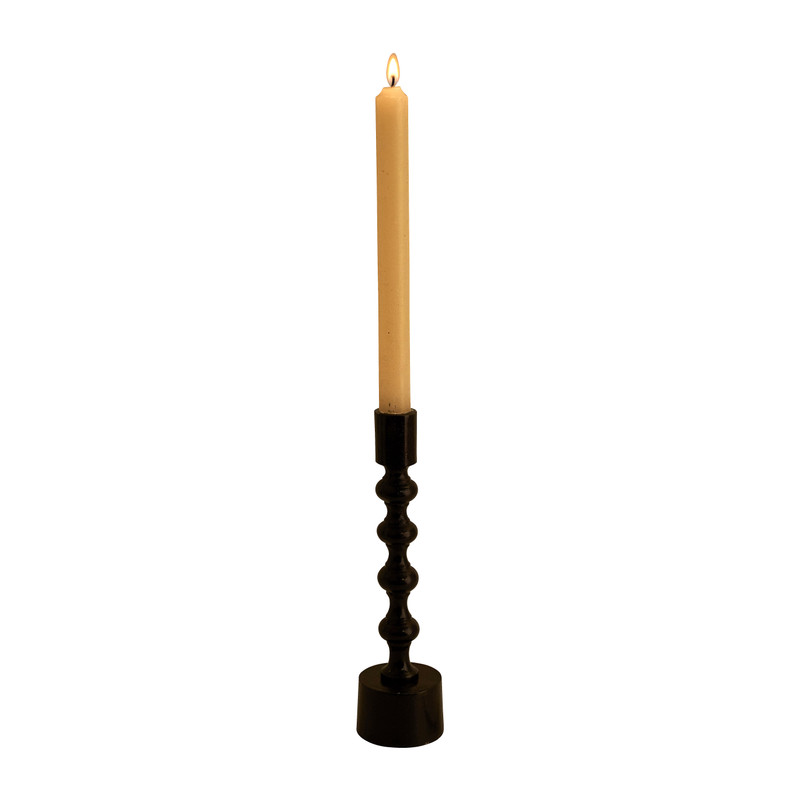 Dinerkaarshouder met bollen - zwart - 24 cm