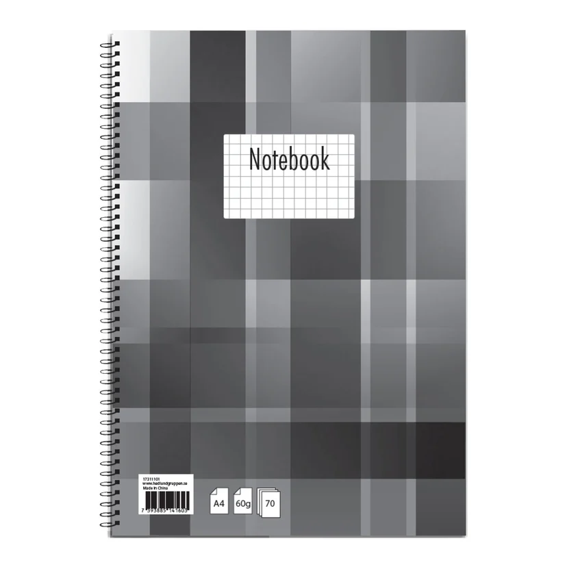 Rutet collegeblokk 2-pk A4