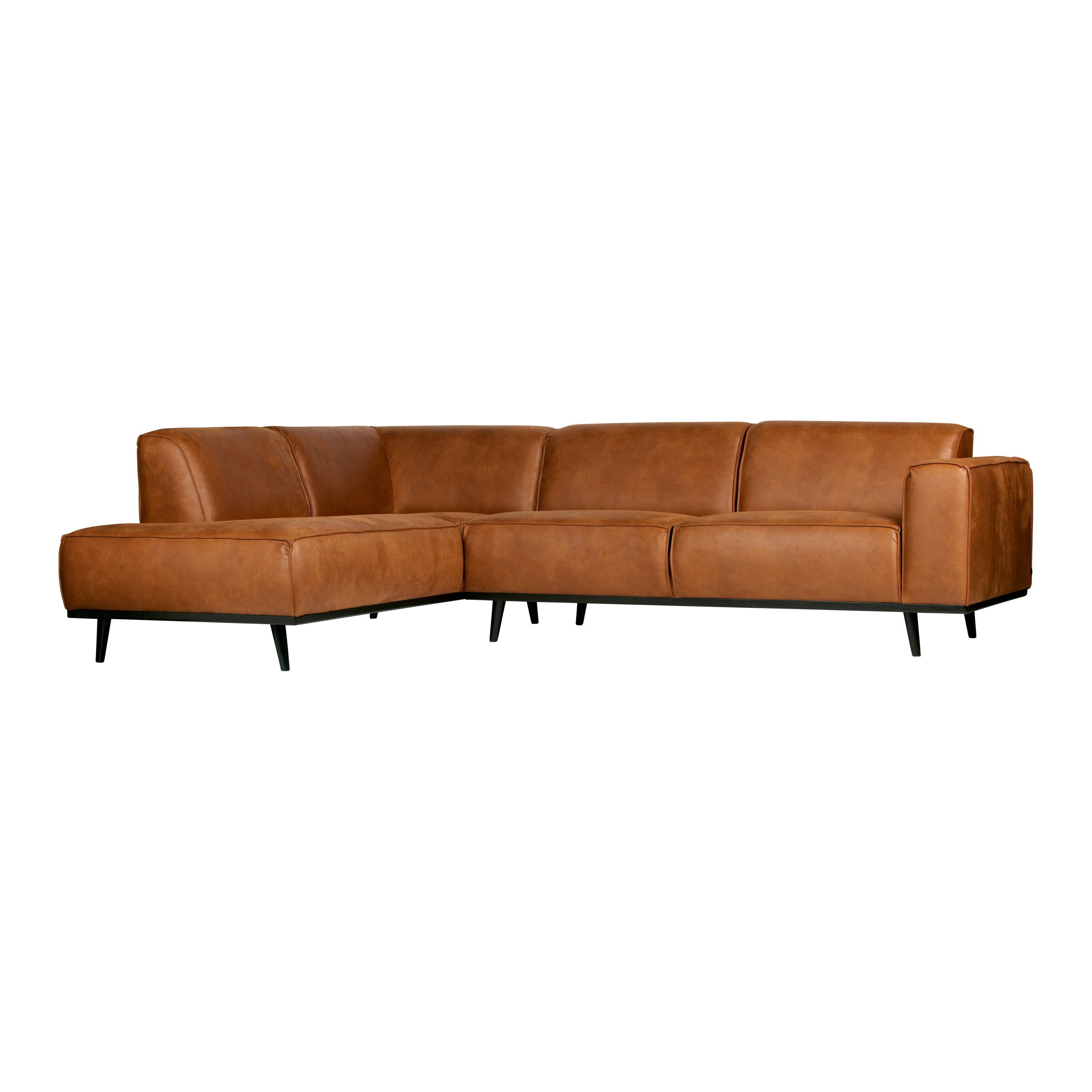 WOOOD Statement Hoekbank Links - Eco-leder - Cognac