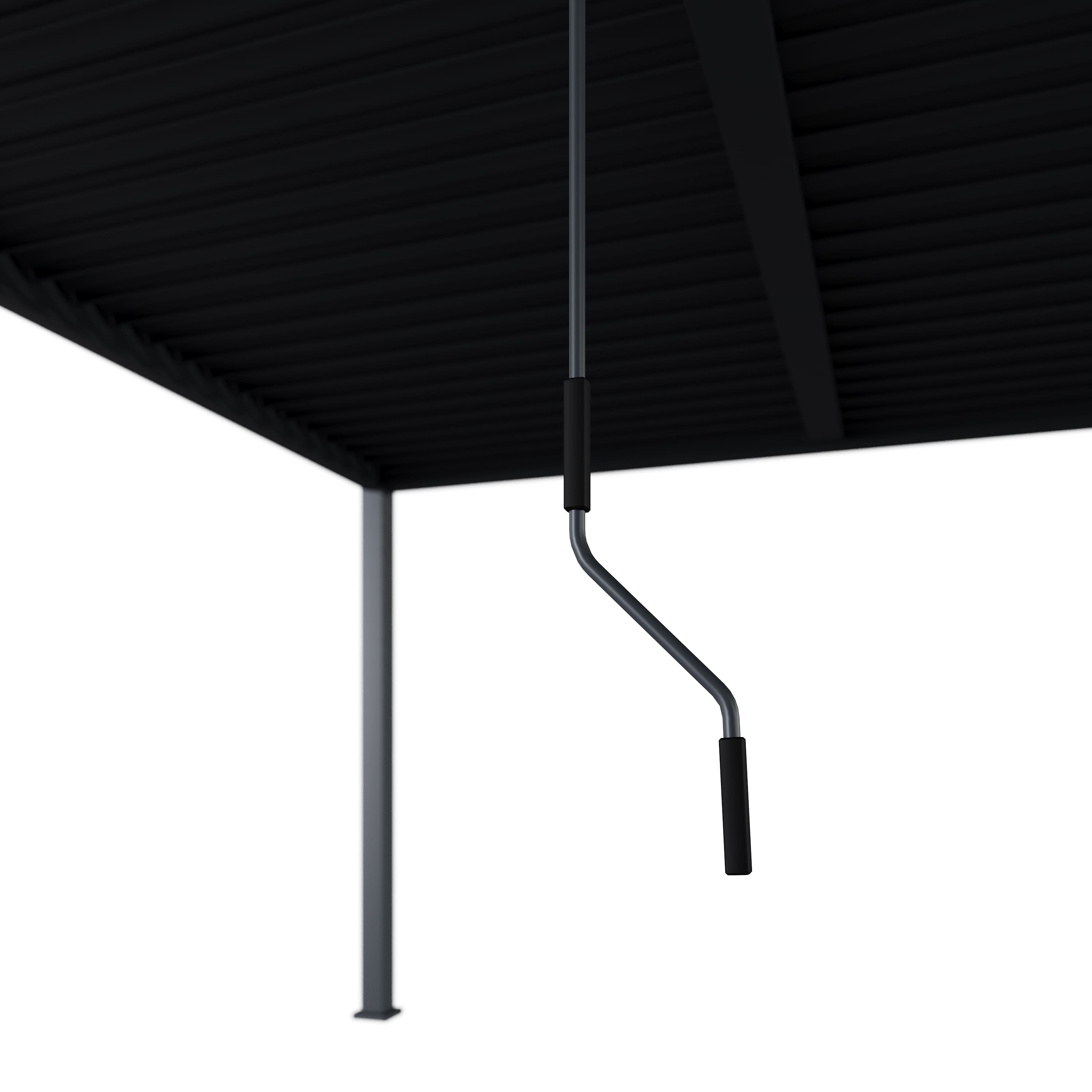 Pergola Pavillon mit Lamellen Dach Oasis 3,6 x 4m anthrazit