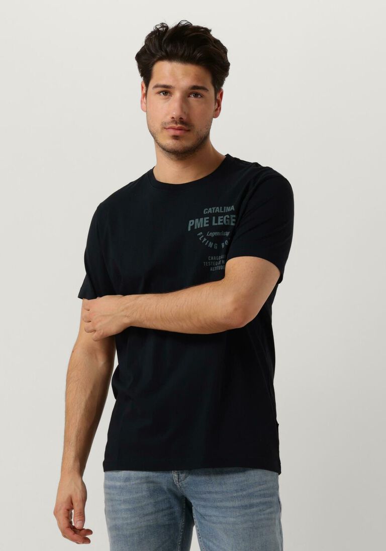 PME LEGEND blauwe pme legend t-shirt short sleeve r-neck play single jersey