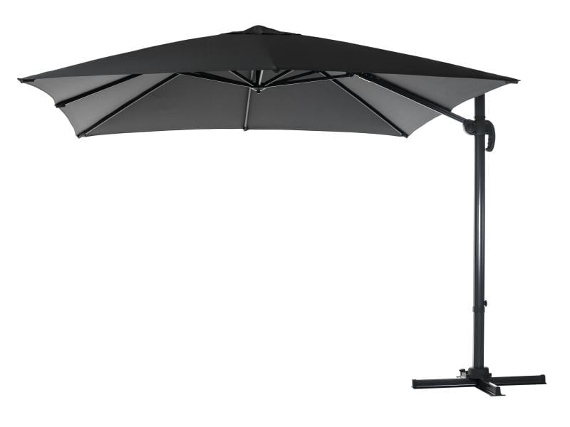 COCON Sonnenschirm TR-031, 300 x 300 cm, hängend, Grau Eleganter Ampelschirm für heisse Sommertage